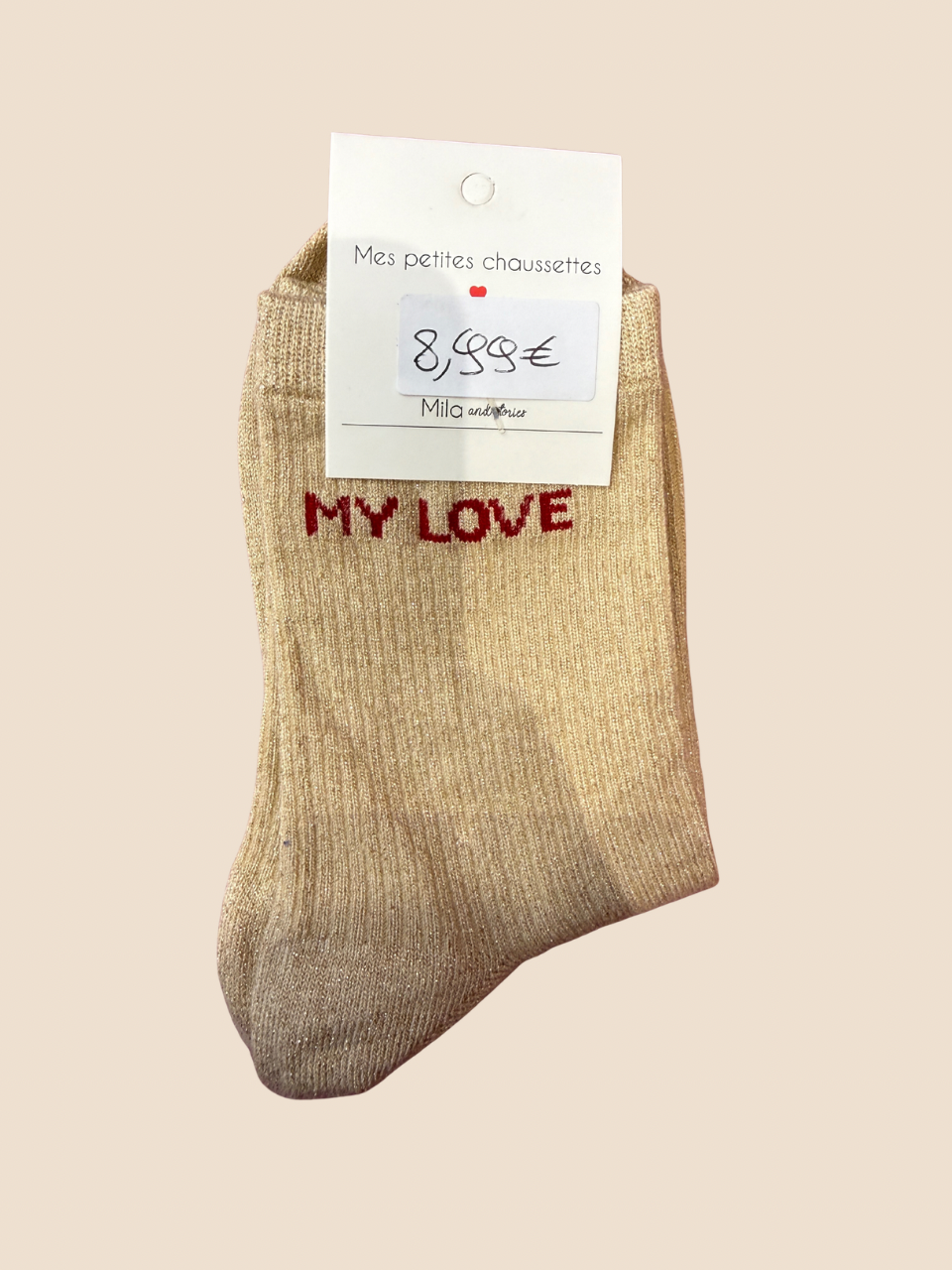 Chaussettes à paillettes My love (Plusieurs coloris)