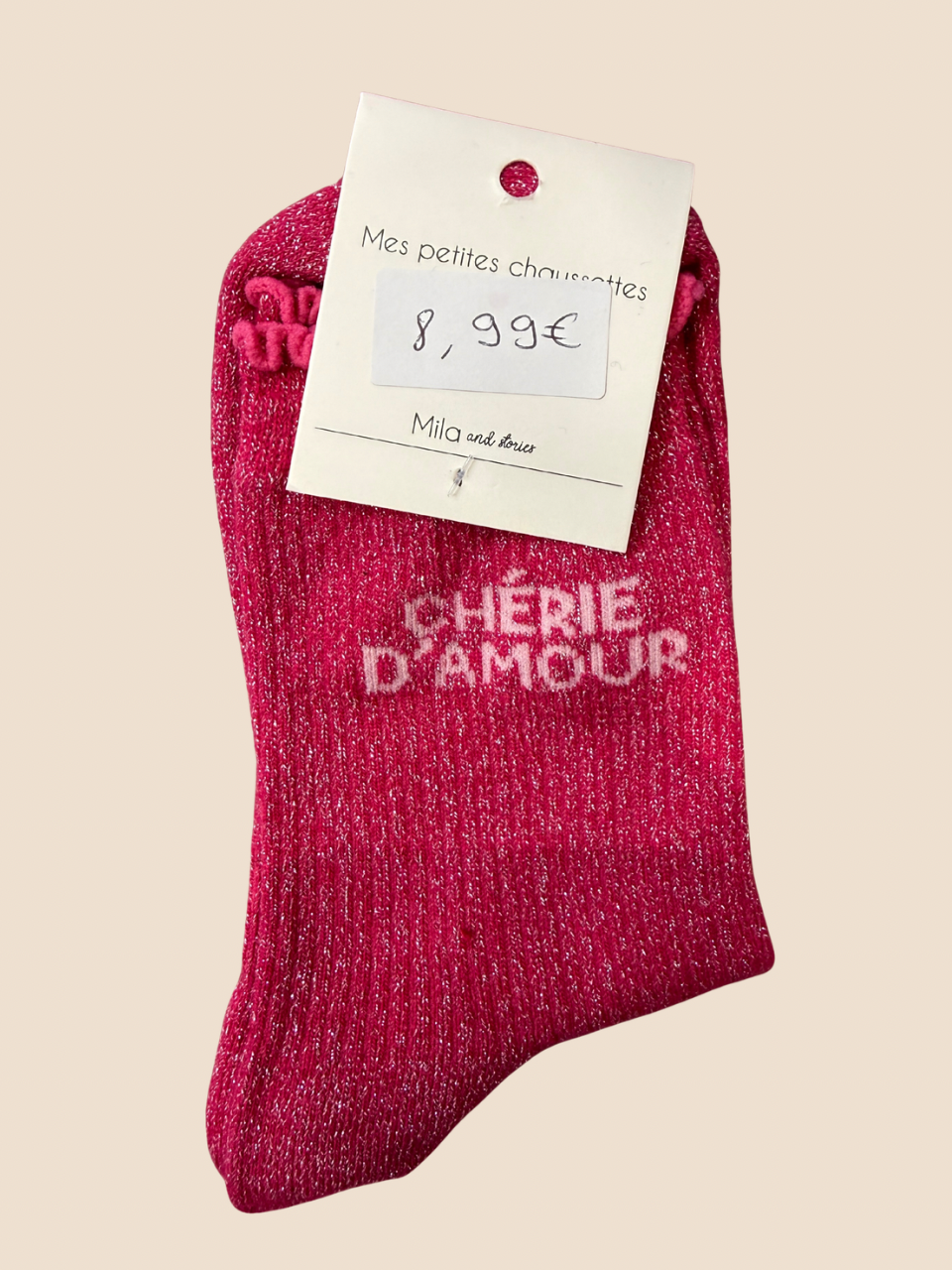 Chaussettes à paillettes Chérie d’amour (Plusieurs coloris)