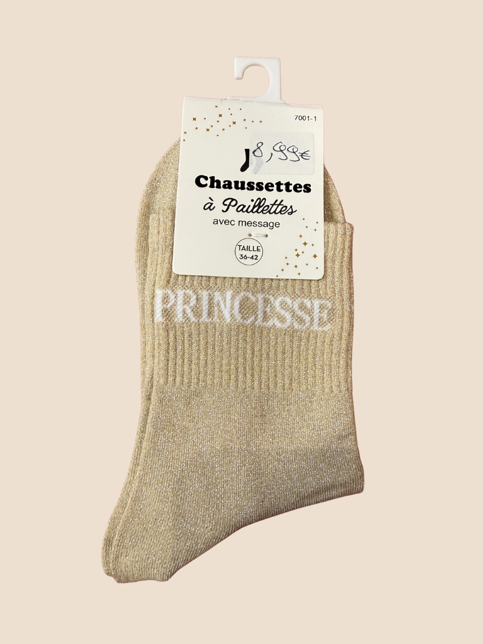 Chaussettes à paillettes Princesse (Plusieurs coloris)