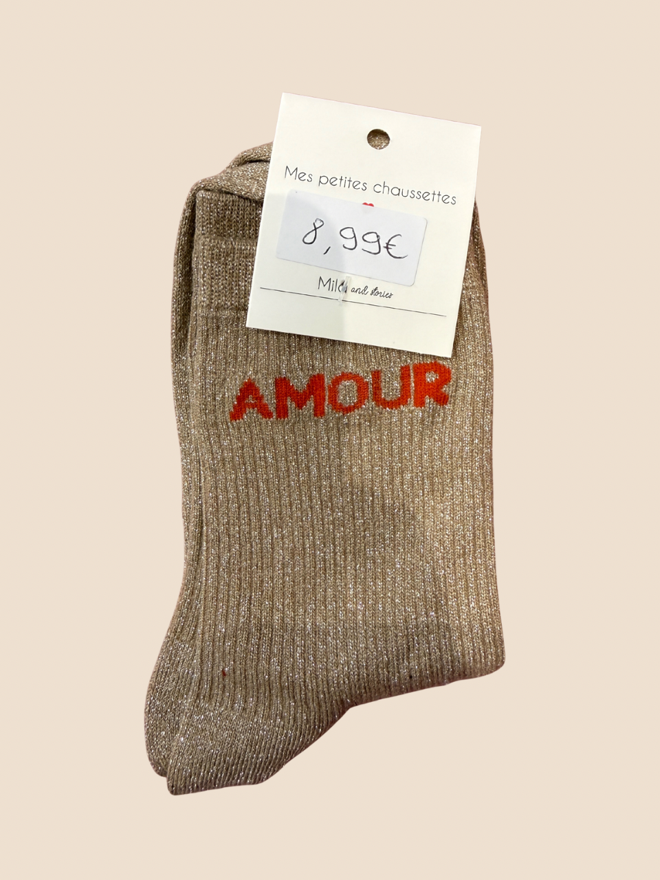 Chaussettes à paillettes Amour (Plusieurs coloris)