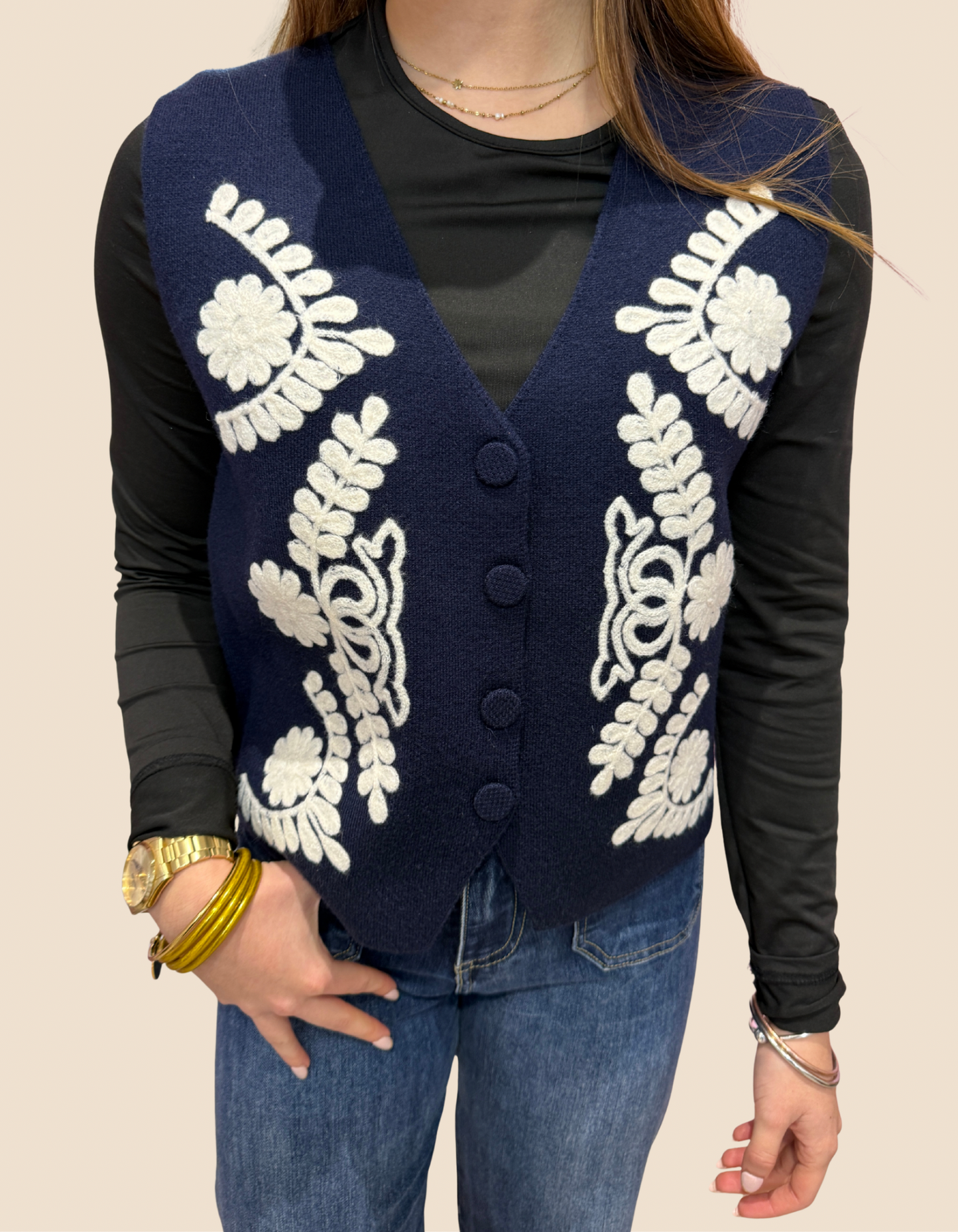 Gilet brodé Strong (Plusieurs coloris)