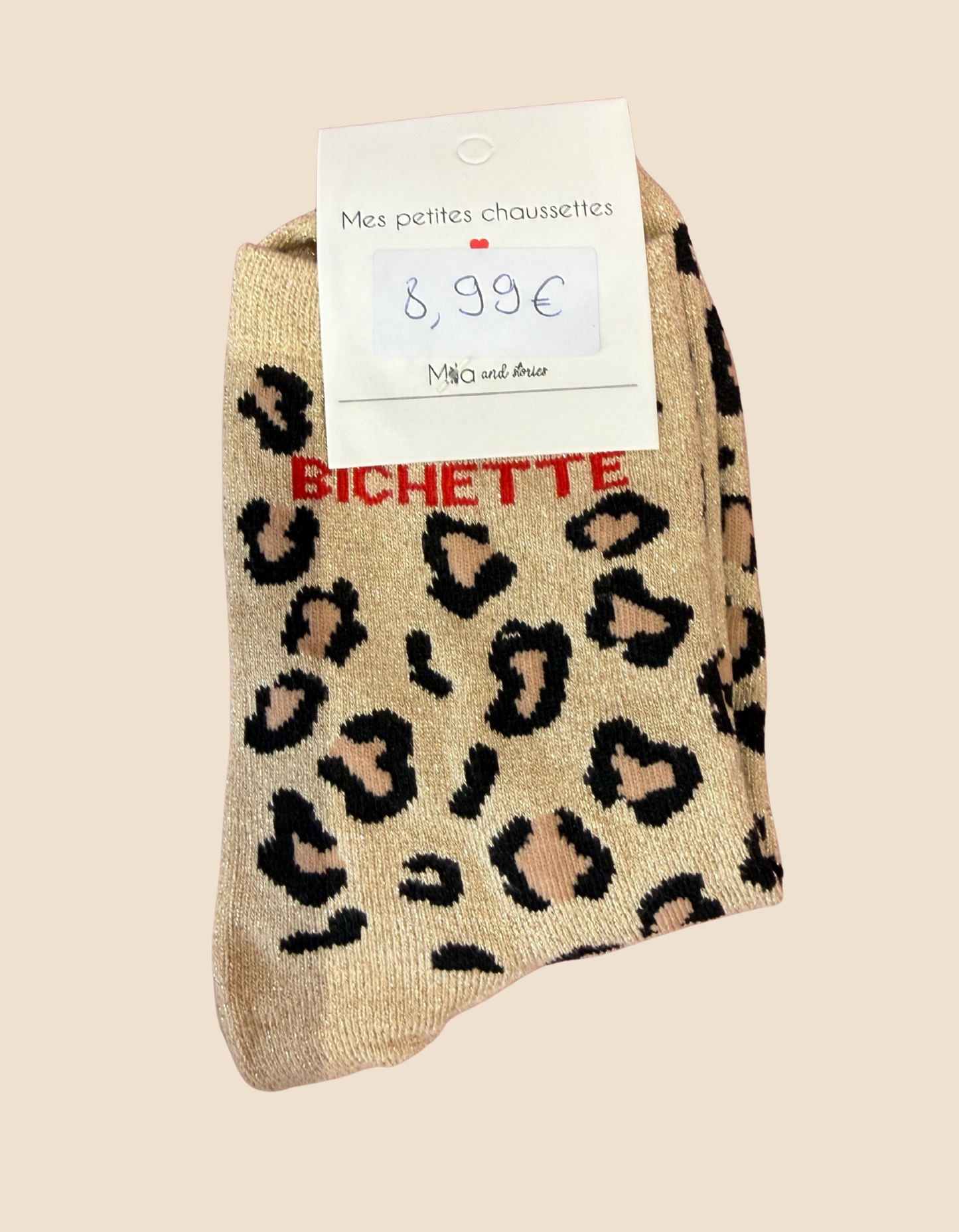 Chaussettes à paillettes Léopard (Plusieurs modèles)