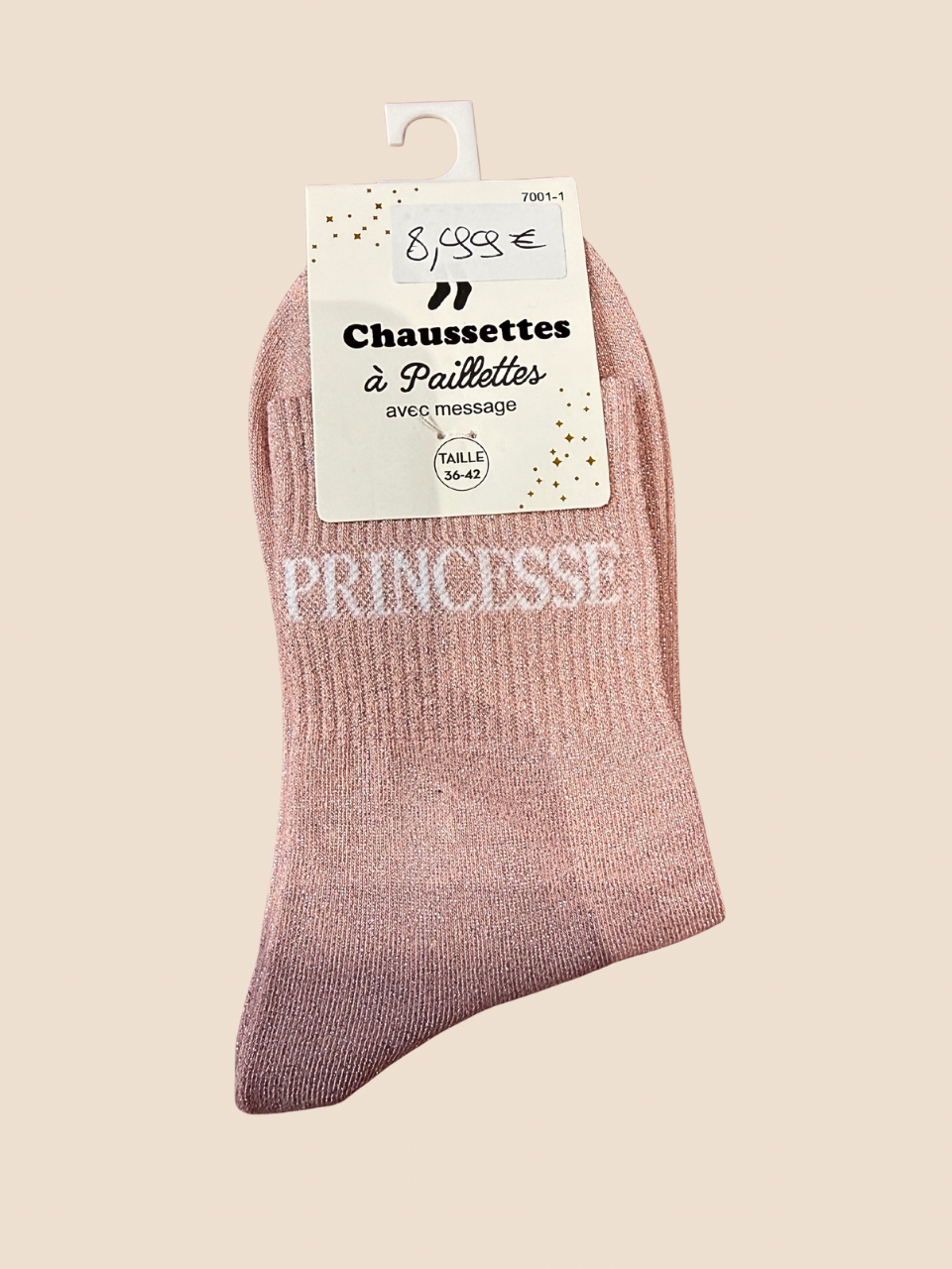 Chaussettes à paillettes Princesse (Plusieurs coloris)