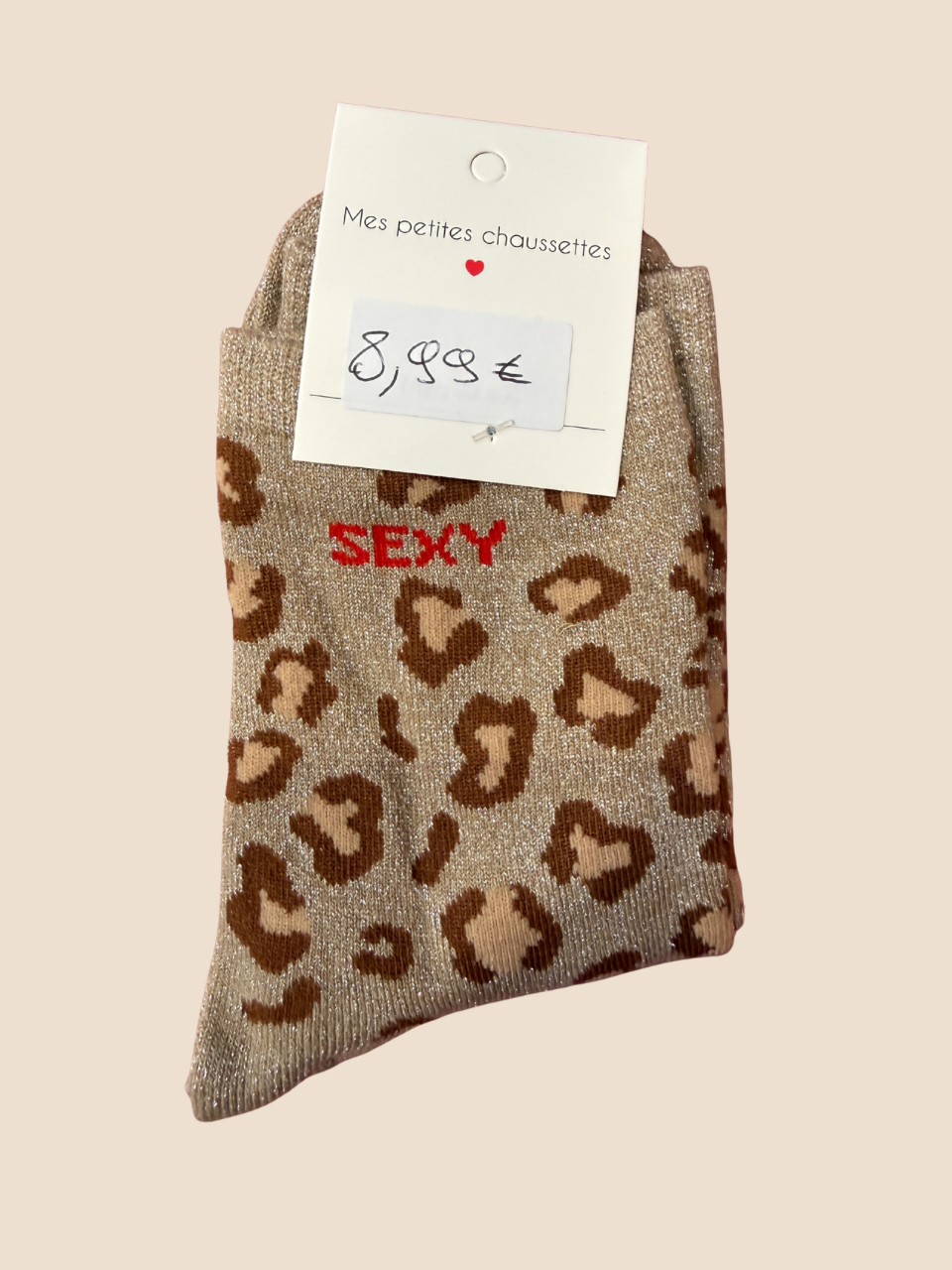 Chaussettes à paillettes Léopard (Plusieurs modèles)