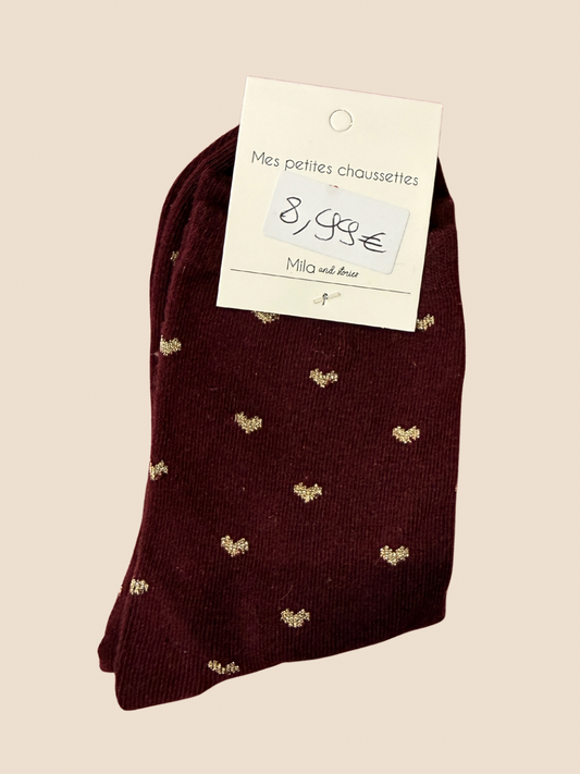 Chaussettes Petits cœurs (Plusieurs coloris)