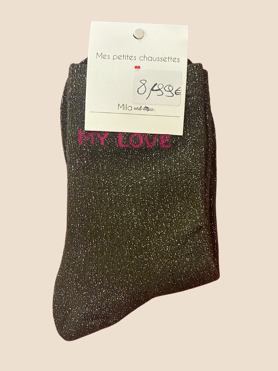 Chaussettes à paillettes My love (Plusieurs coloris)